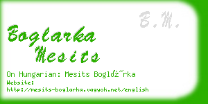 boglarka mesits business card